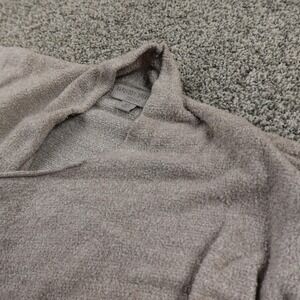 Barefoot Dreams Sweater Girls 6/7 Taupe Gray CozyChic Lite Open Front Cardigan